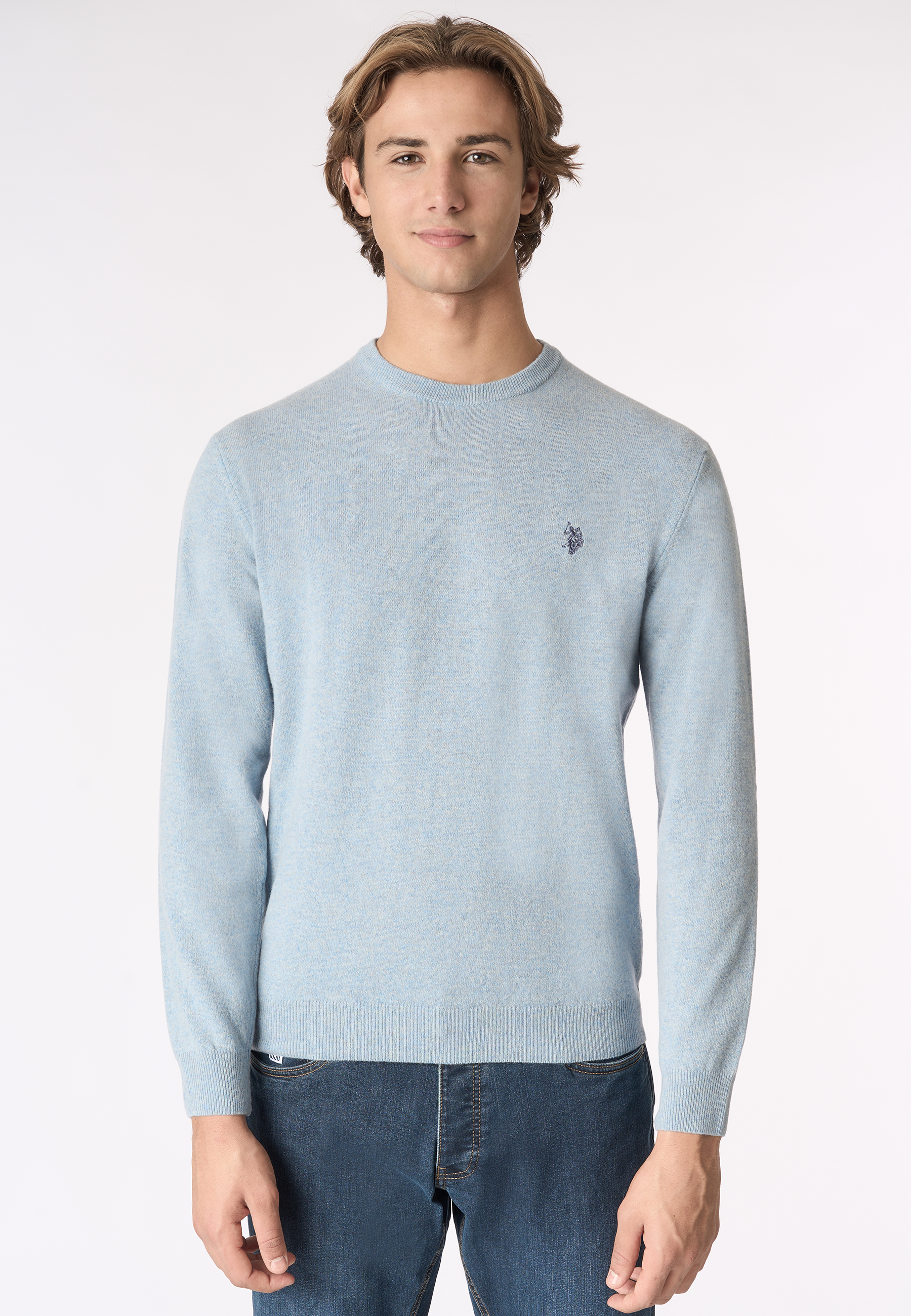Maglia girocollo in lana lambswool