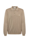 Polo shirt knit in cotone a maniche lunghe