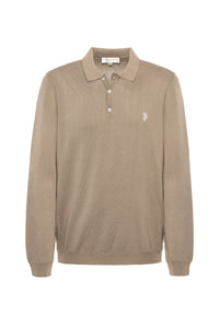 Polo shirt knit in cotone a maniche lunghe