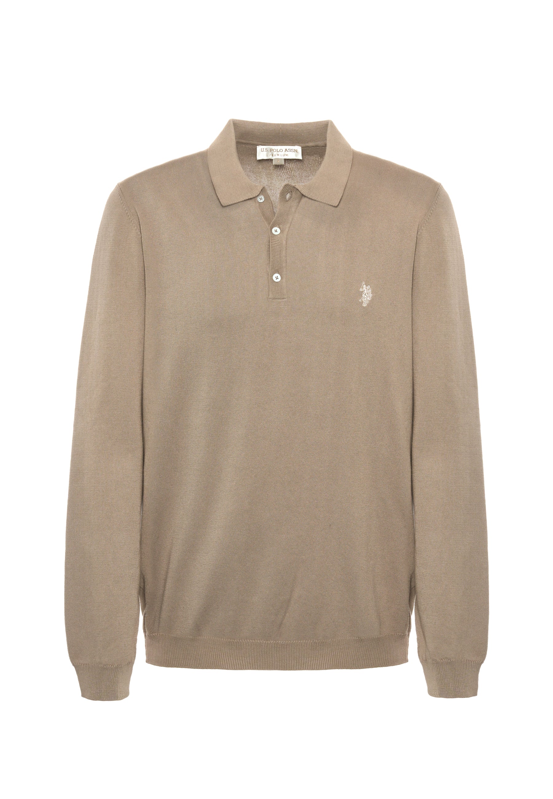 Polo shirt knit in cotone a maniche lunghe