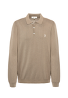 Polo shirt knit in cotone a maniche lunghe