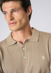 Polo shirt knit in cotone a maniche lunghe