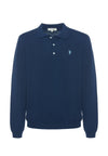 Polo shirt knit in cotone a maniche lunghe