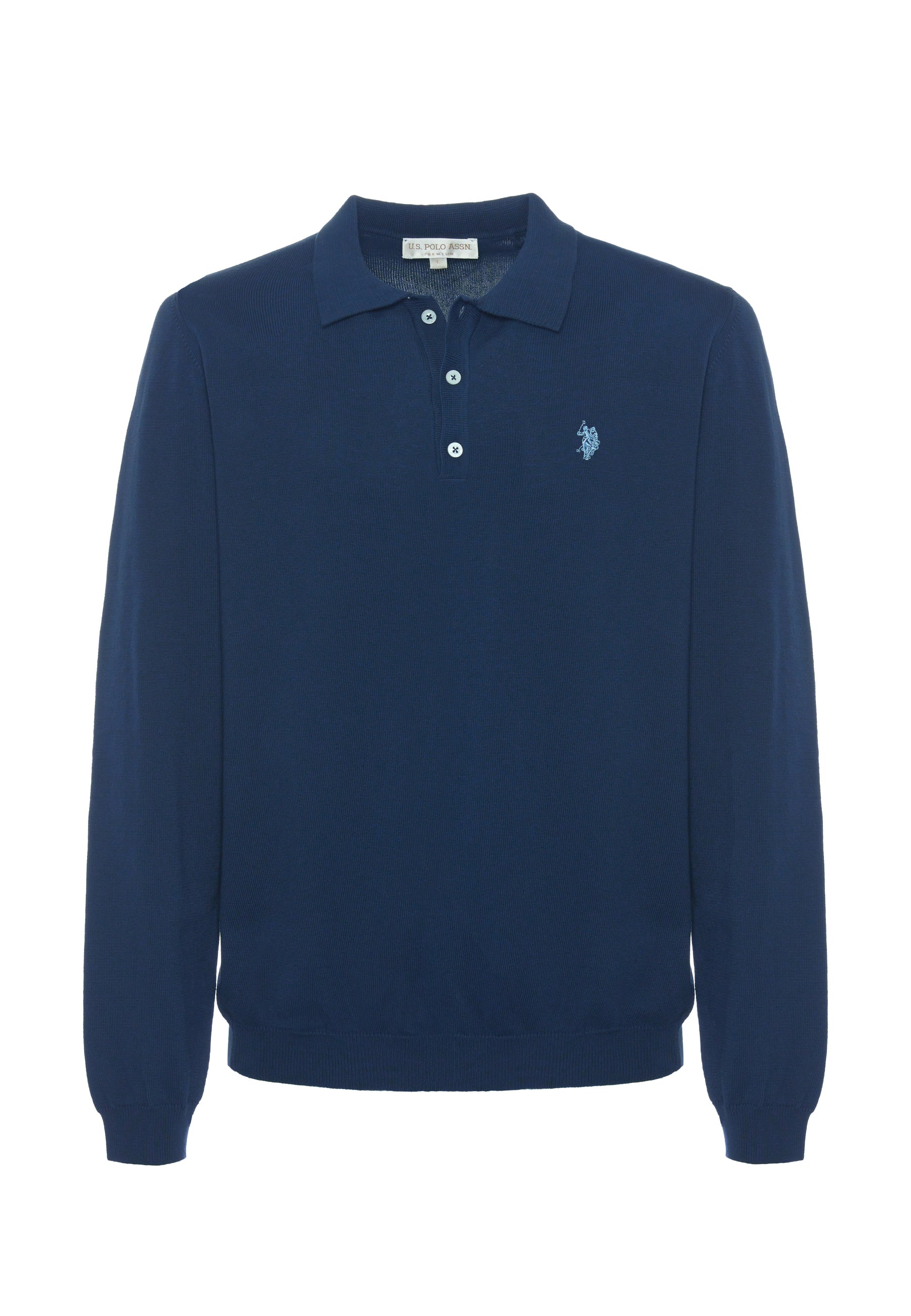 Polo shirt knit in cotone a maniche lunghe