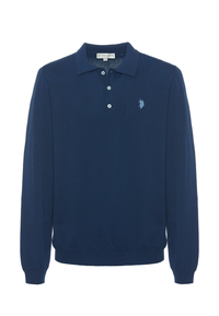 Polo shirt knit in cotone a maniche lunghe