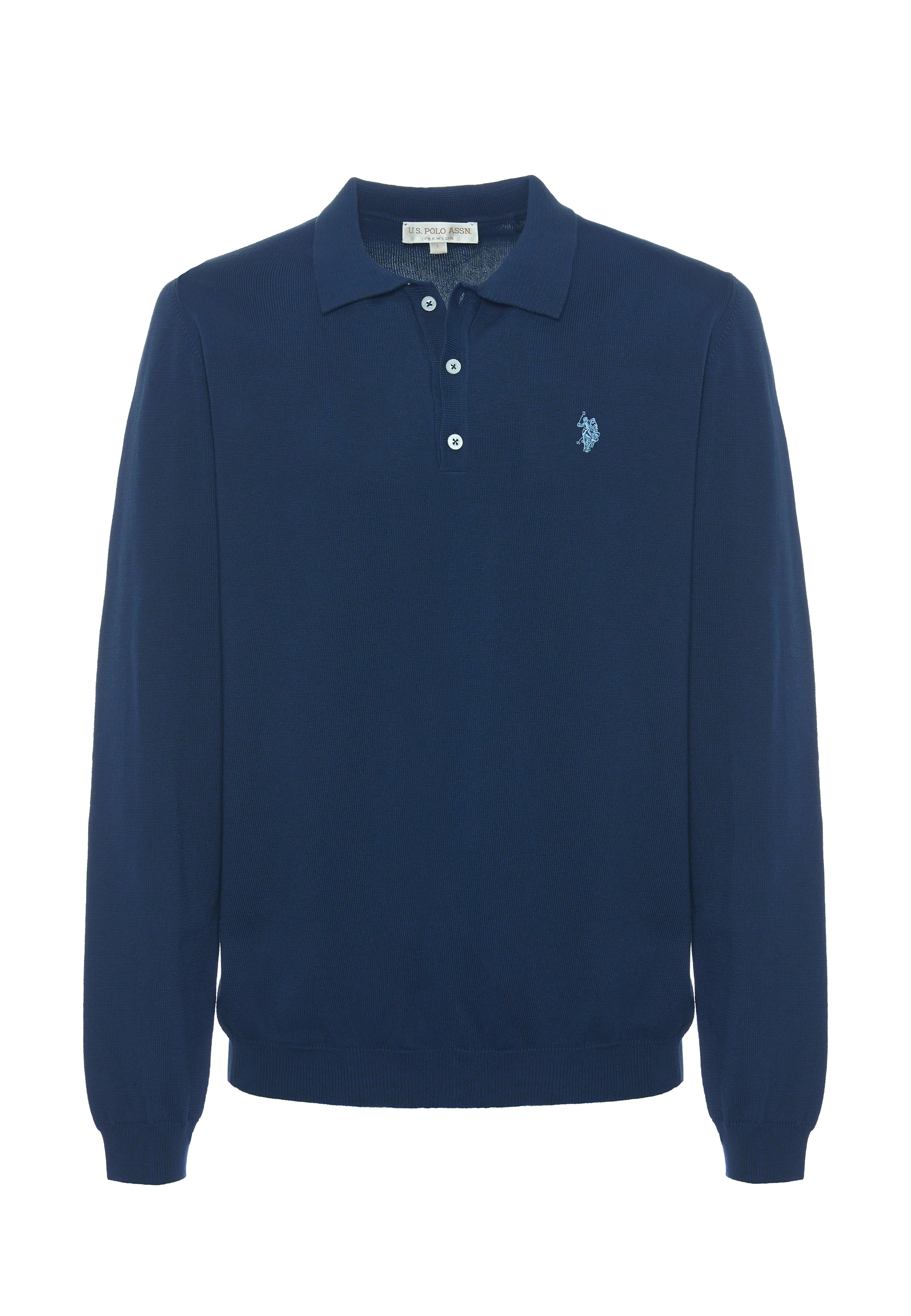 Polo shirt knit in cotone a maniche lunghe