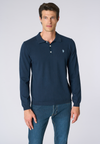 Polo shirt knit in cotone a maniche lunghe