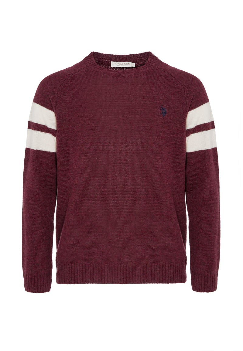 Maglia girocollo in lana shetland