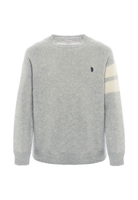 Maglia girocollo in lana shetland