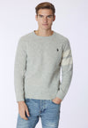 Maglia girocollo in lana shetland