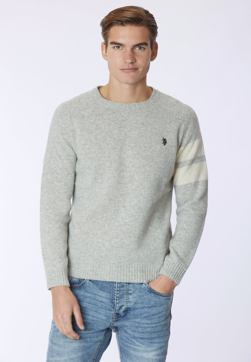 Maglia girocollo in lana shetland