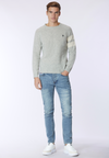Maglia girocollo in lana shetland