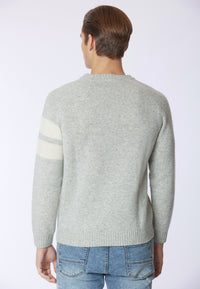 Maglia girocollo in lana shetland