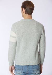 Maglia girocollo in lana shetland