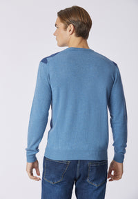 Maglia girocollo motivo quadri