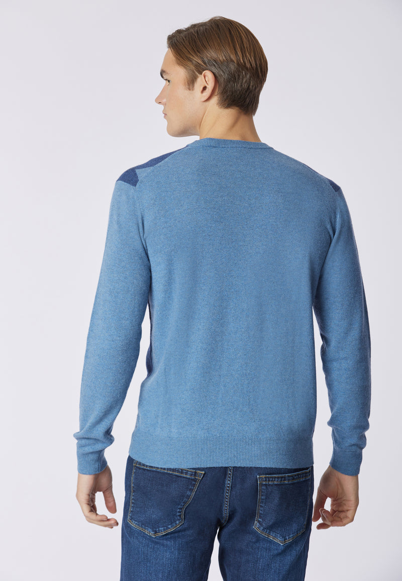 Maglia girocollo motivo quadri