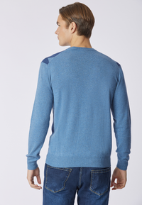 Maglia girocollo motivo quadri
