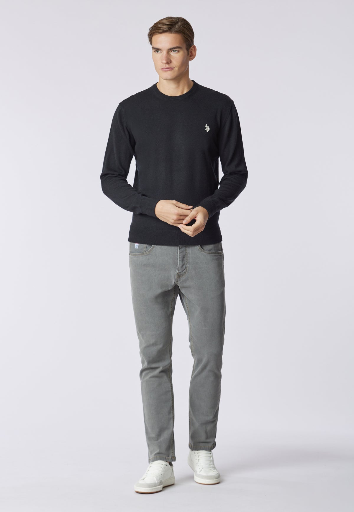 Maglia girocollo in lana merino