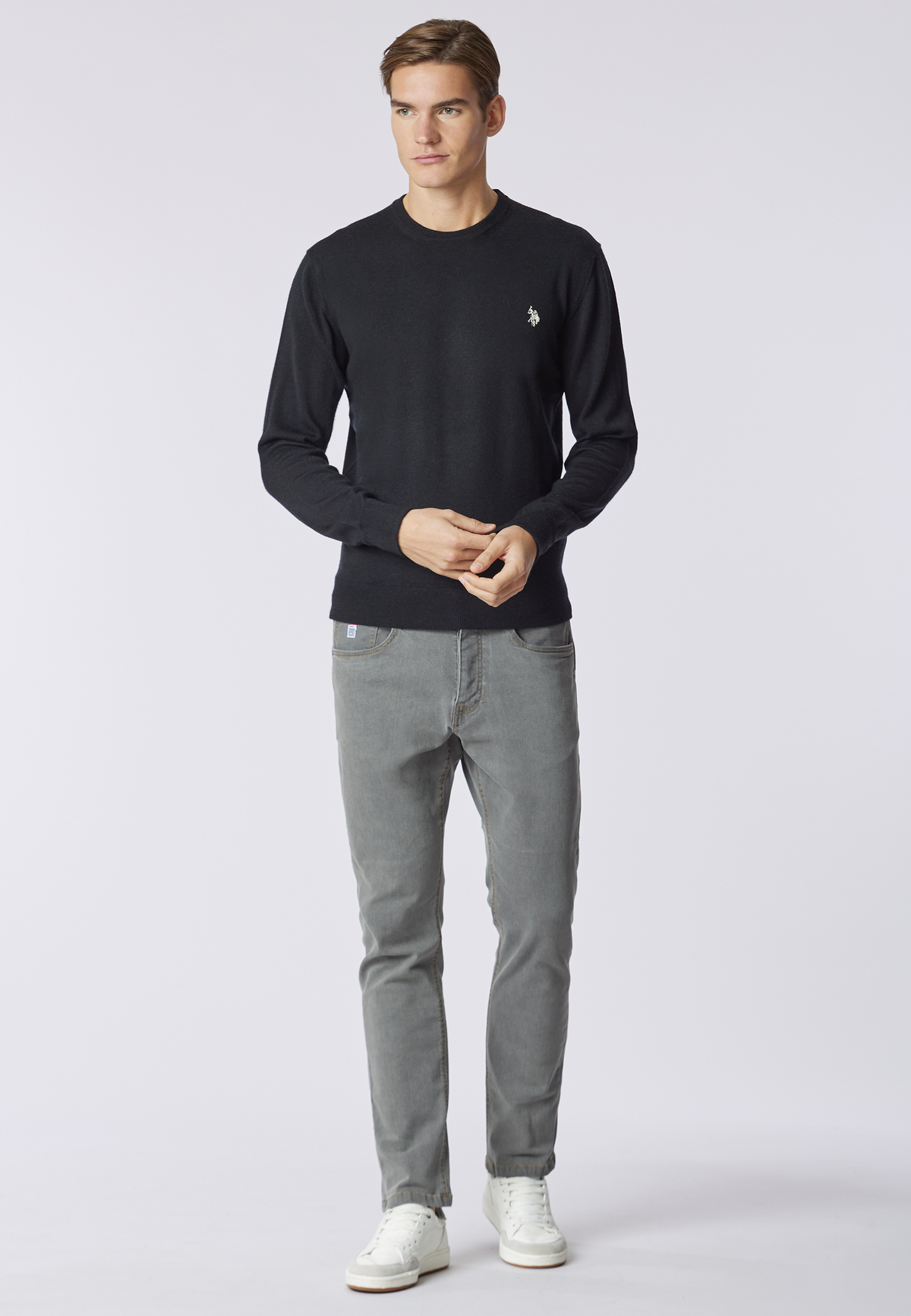 Maglia girocollo in lana merino