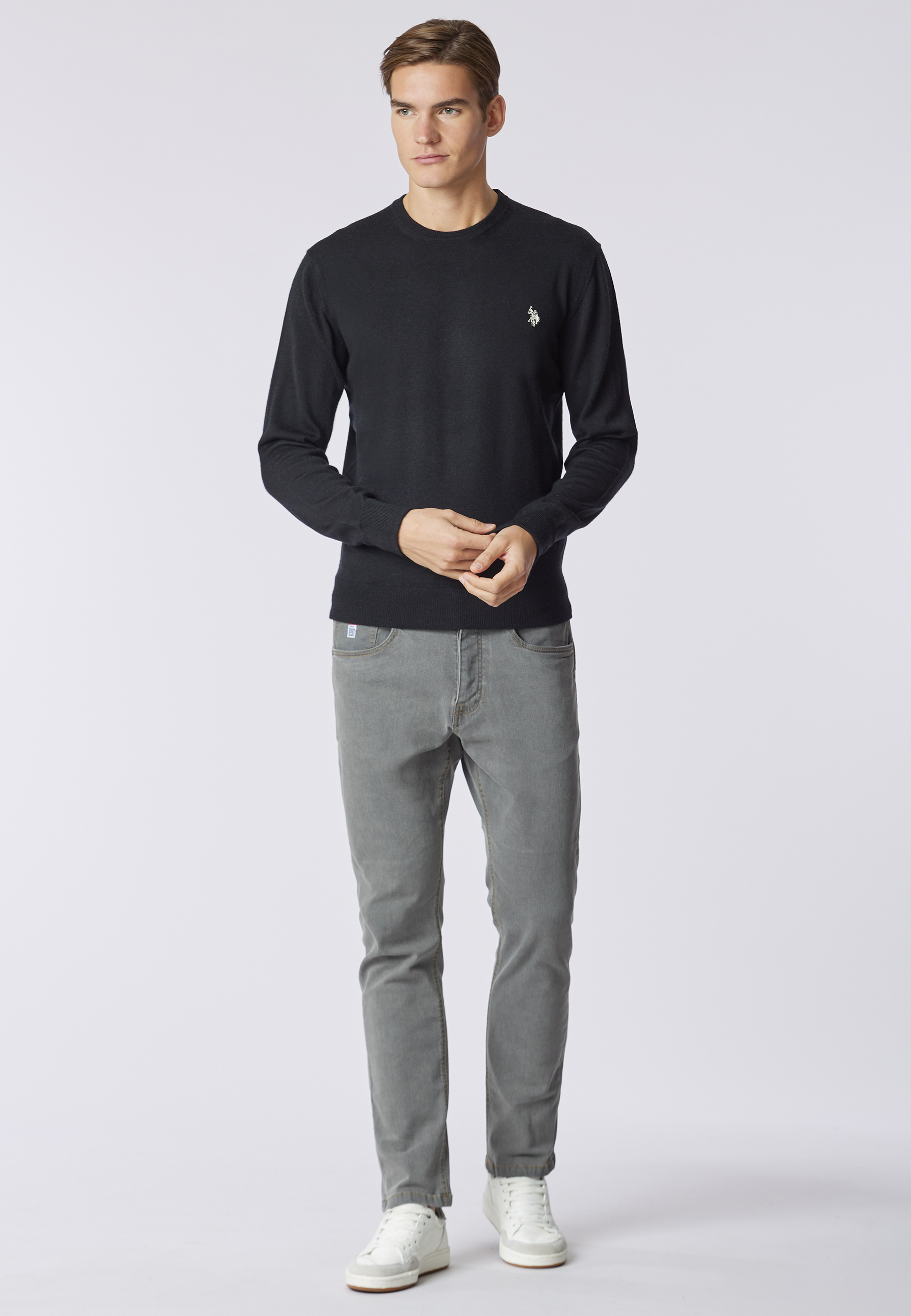Maglia girocollo in lana merino