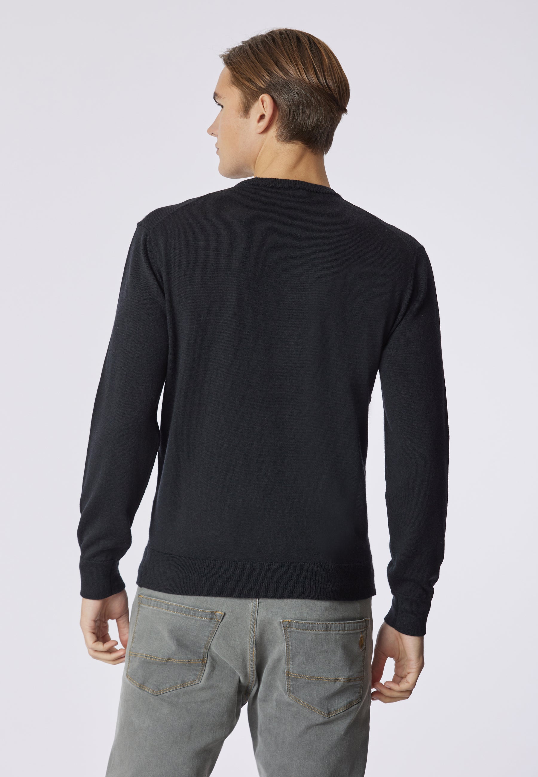 Maglia girocollo in lana merino