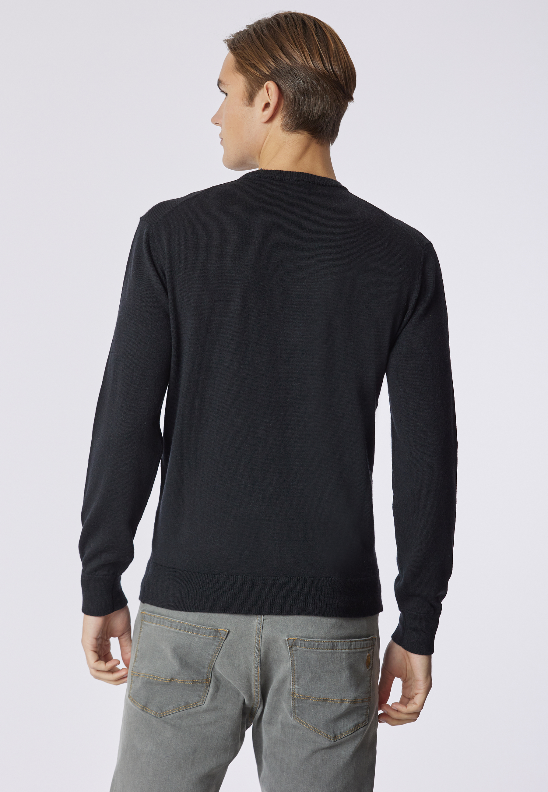 Maglia girocollo in lana merino