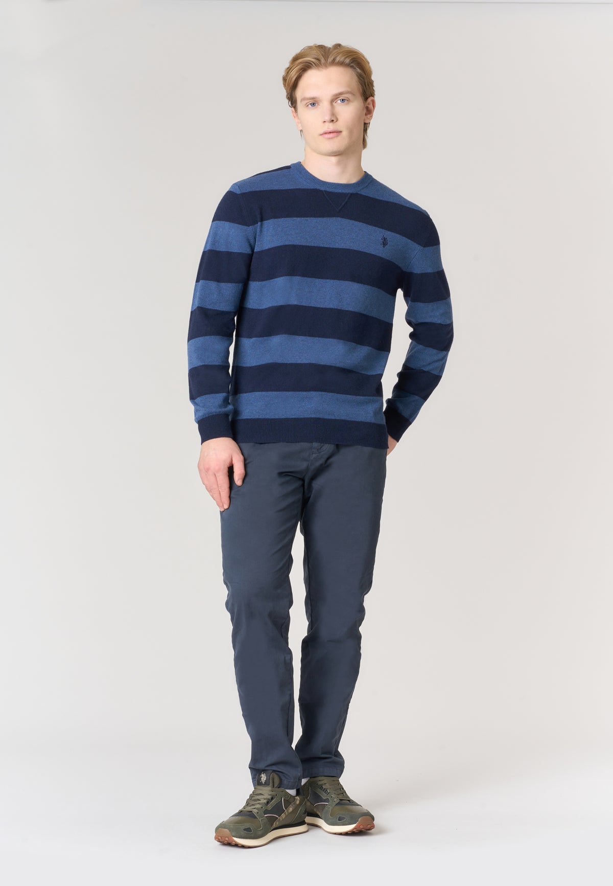 Maglia girocollo a righe