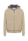 Cardigan con cappuccio e zip