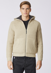 Cardigan con cappuccio e zip