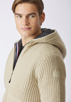 Cardigan con cappuccio e zip