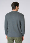 Polo shirt a maniche lunghe in cotone interlock melange