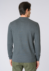 Polo shirt a maniche lunghe in cotone interlock melange