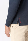 Polo shirt a maniche lunghe in cotone interlock melange