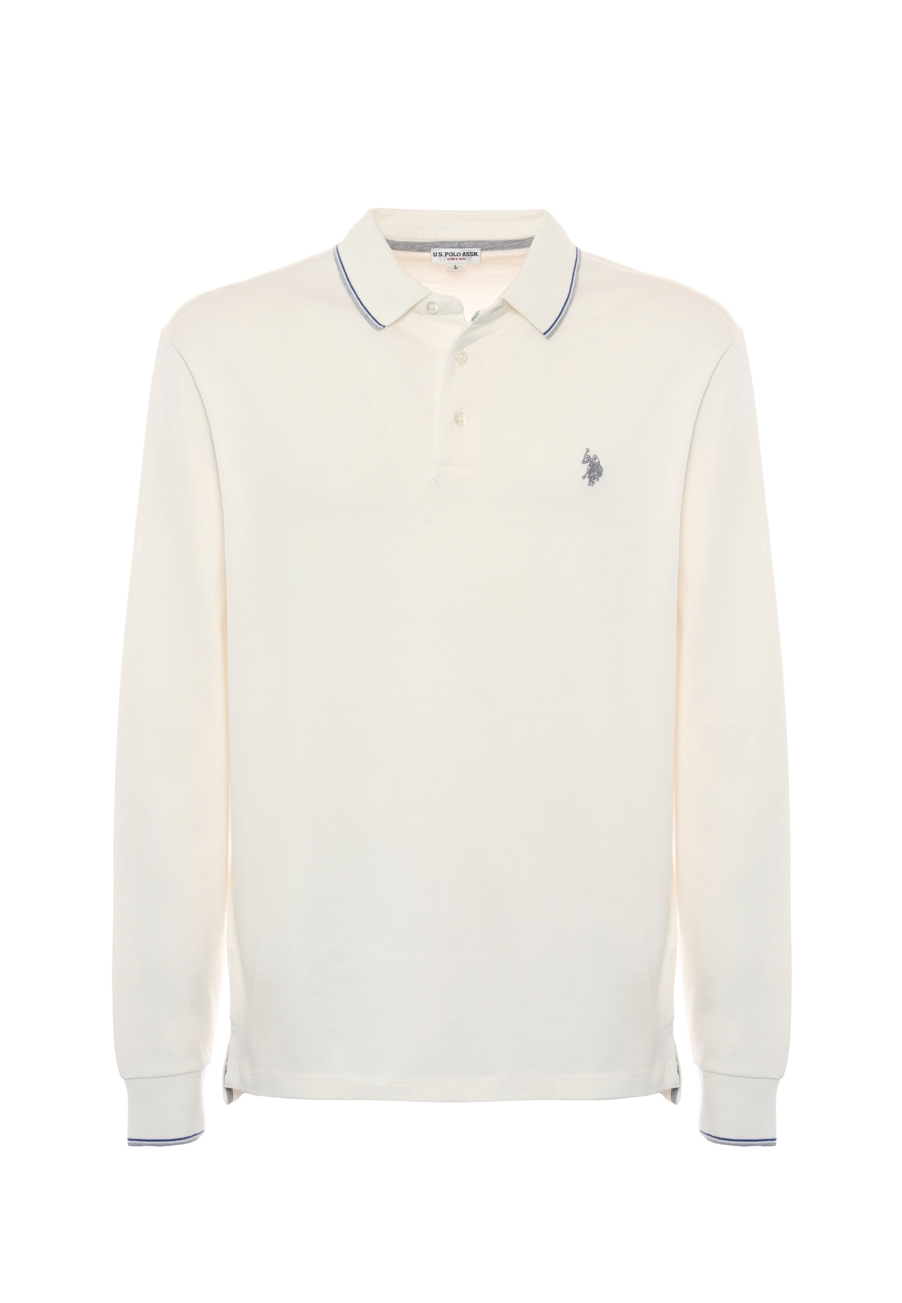 Polo shirt a maniche lunghe in cotone heavy jersey