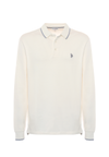 Polo shirt a maniche lunghe in cotone heavy jersey