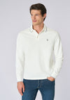 Polo shirt a maniche lunghe in cotone heavy jersey