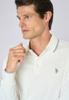 Polo shirt a maniche lunghe in cotone heavy jersey
