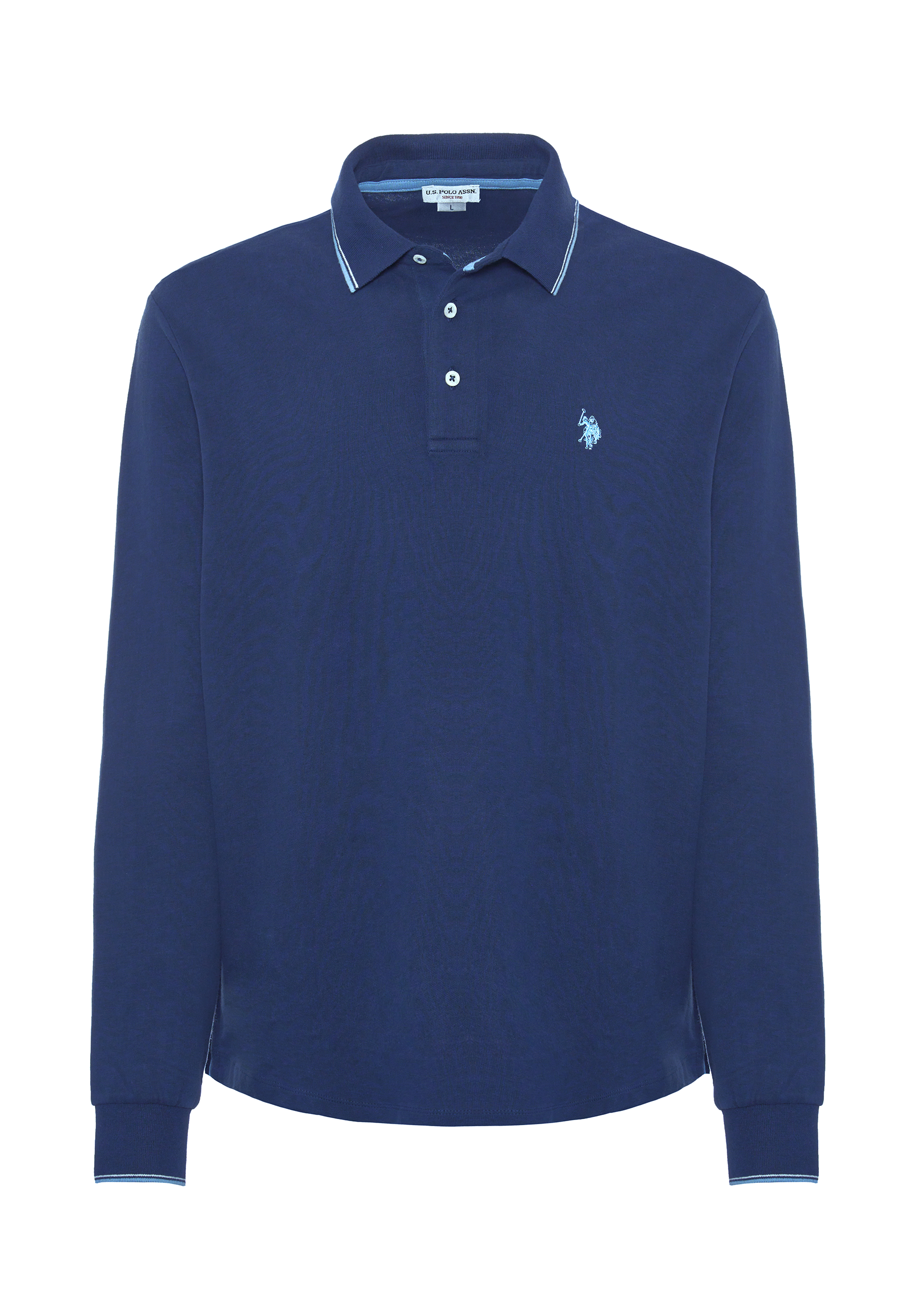 Polo shirt a maniche lunghe in cotone heavy jersey