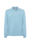 Polo shirt a maniche lunghe in cotone heavy jersey