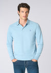 Polo shirt a maniche lunghe in cotone heavy jersey