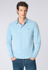 Polo shirt a maniche lunghe in cotone heavy jersey