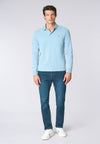 Polo shirt a maniche lunghe in cotone heavy jersey