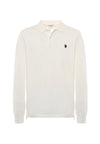 Polo shirt a maniche lunghe in cotone piquet