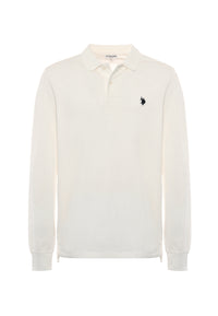 Polo shirt a maniche lunghe in cotone piquet