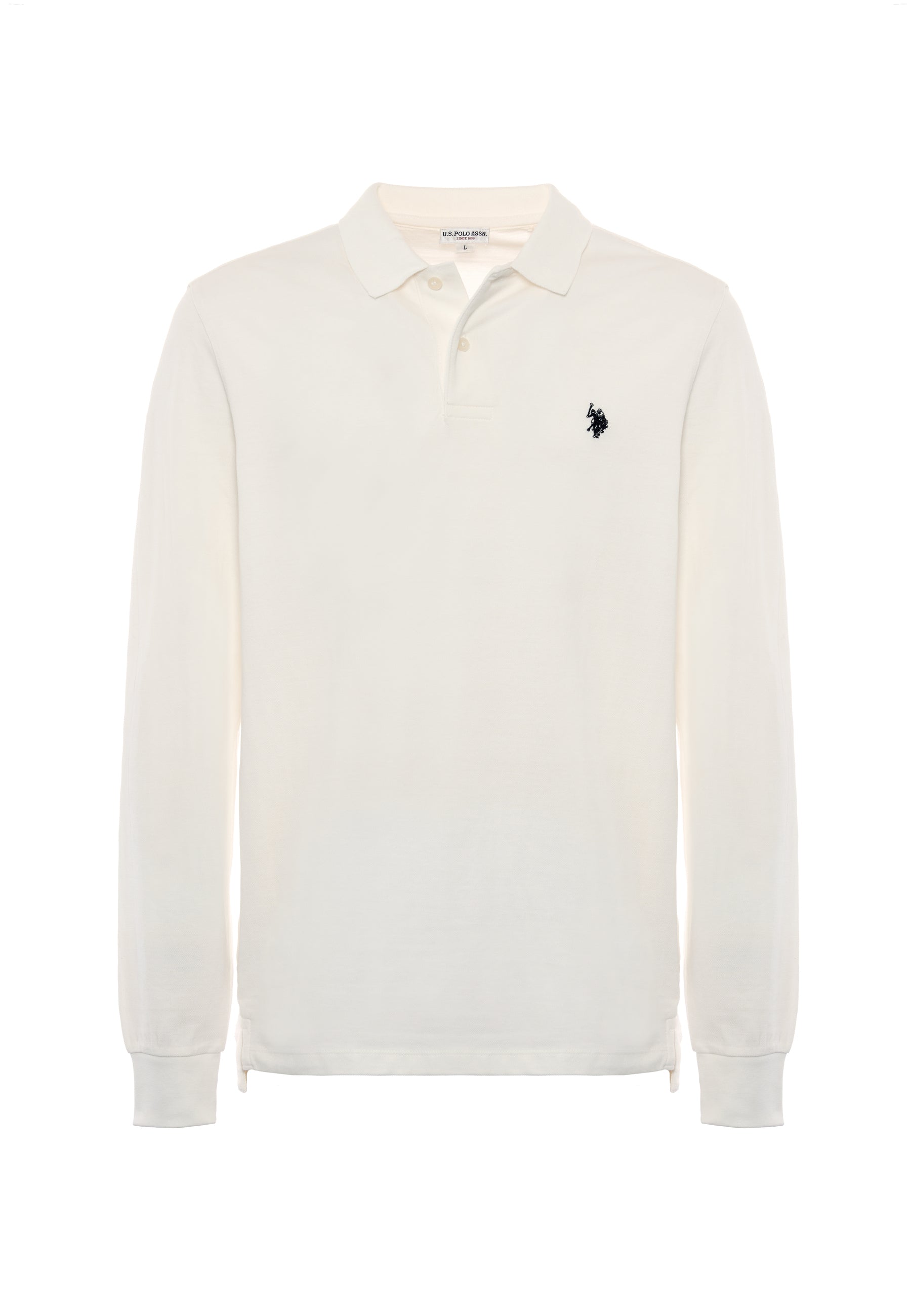 Polo shirt a maniche lunghe in cotone piquet