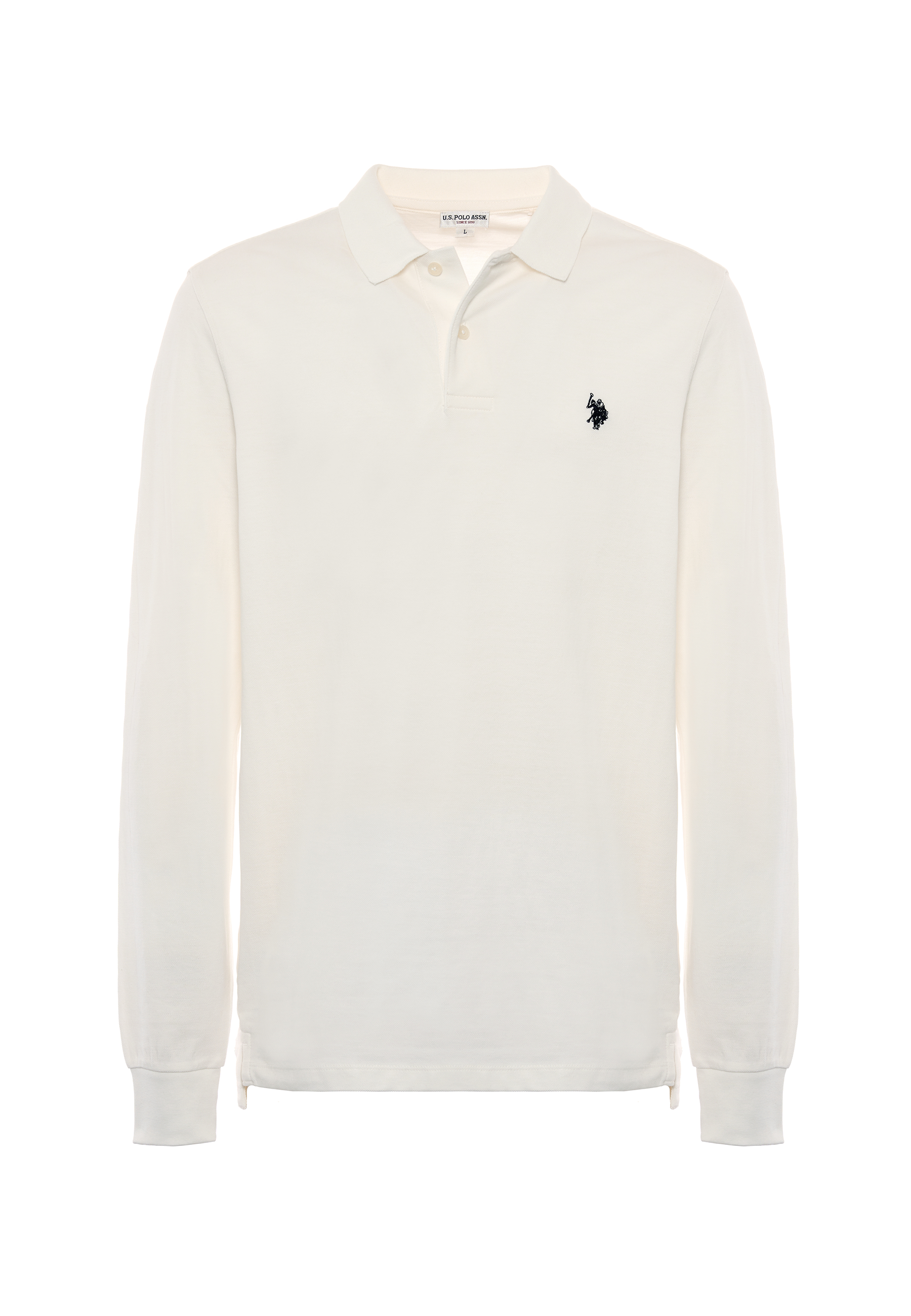 Polo shirt da uomo a maniche lunghe in cotone piquet