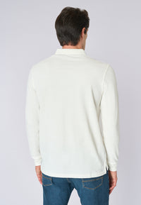 Polo shirt a maniche lunghe in cotone piquet