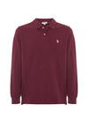 Polo shirt a maniche lunghe in cotone piquet