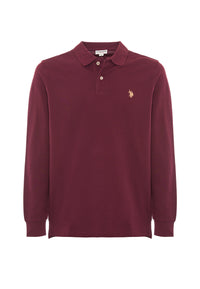 Polo shirt a maniche lunghe in cotone piquet