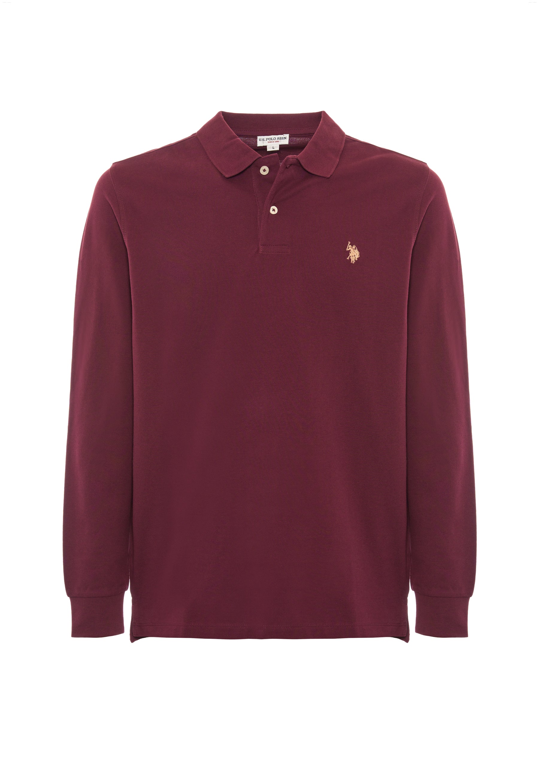 Polo shirt a maniche lunghe in cotone piquet